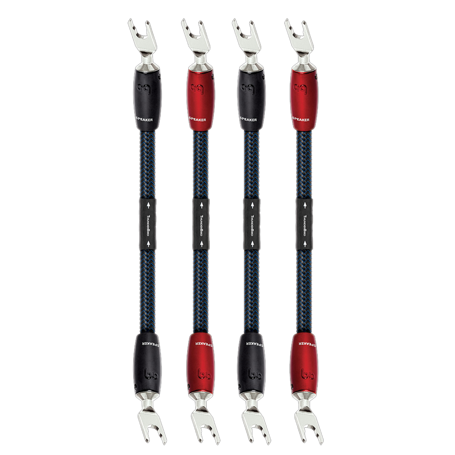 Audioquest ThunderBird BiWire Jumpers 0,21m Spades --- 1