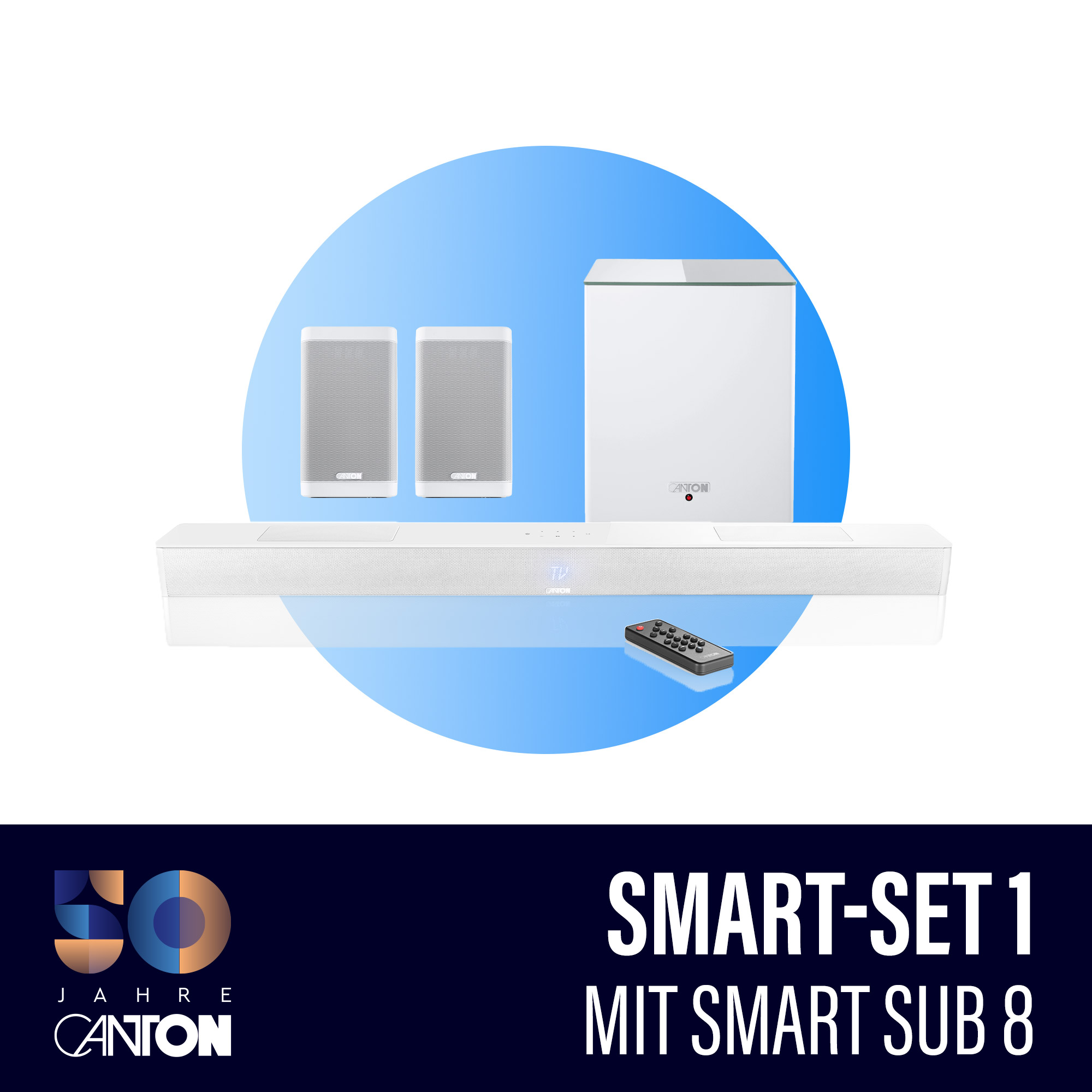 Canton Smart-Set 1 | Sub 8 Weiß hochglanz --- 1