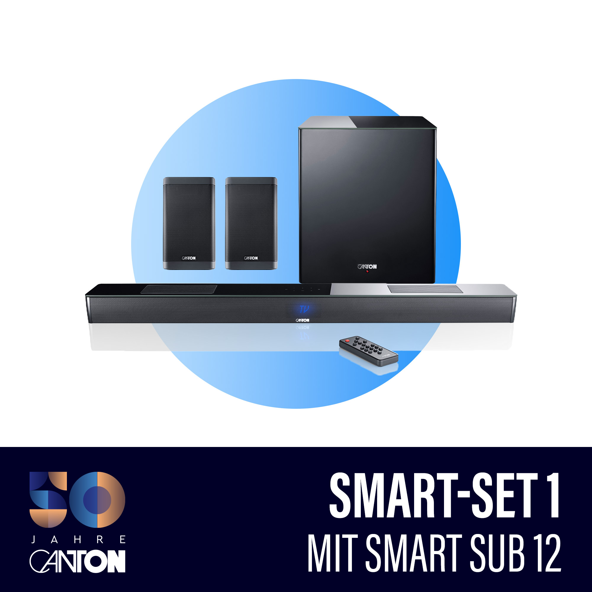 Canton Smart-Set 1 | Sub 12 Schwarz hochglanz --- 1