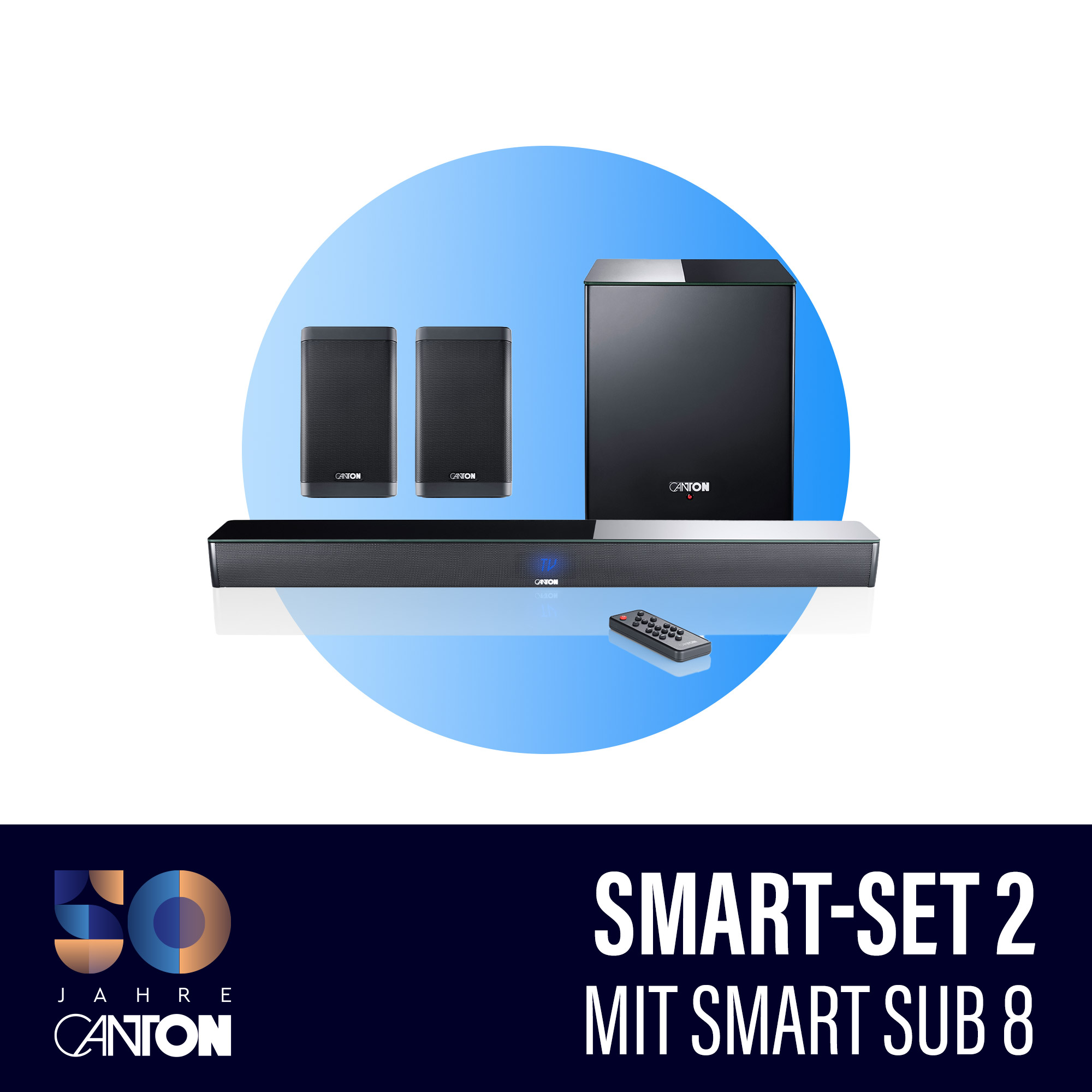 Canton Smart-Set 2 | Sub 8 Schwarz hochglanz --- 1