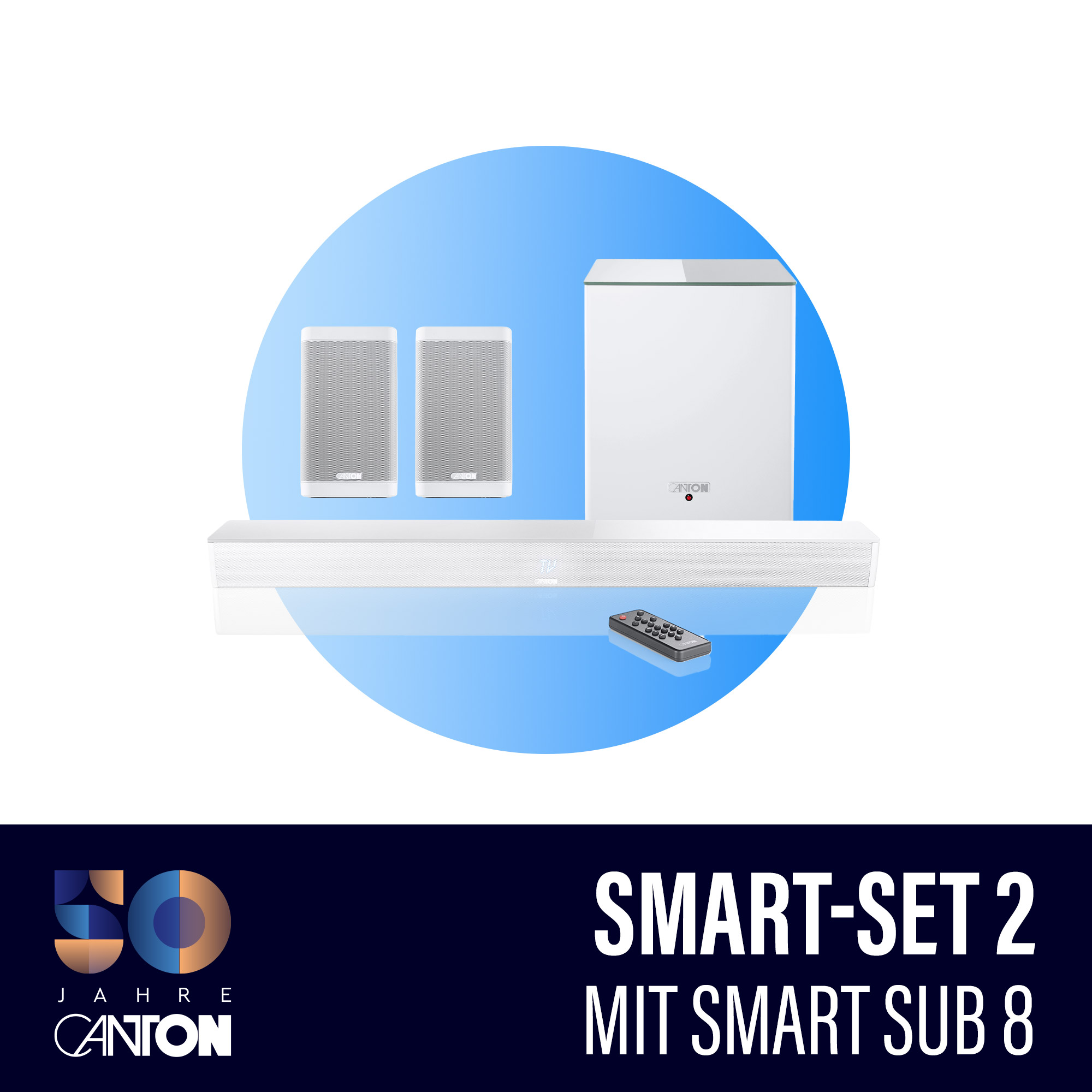 Canton Smart-Set 2 | Sub 8 Weiß hochglanz --- 1