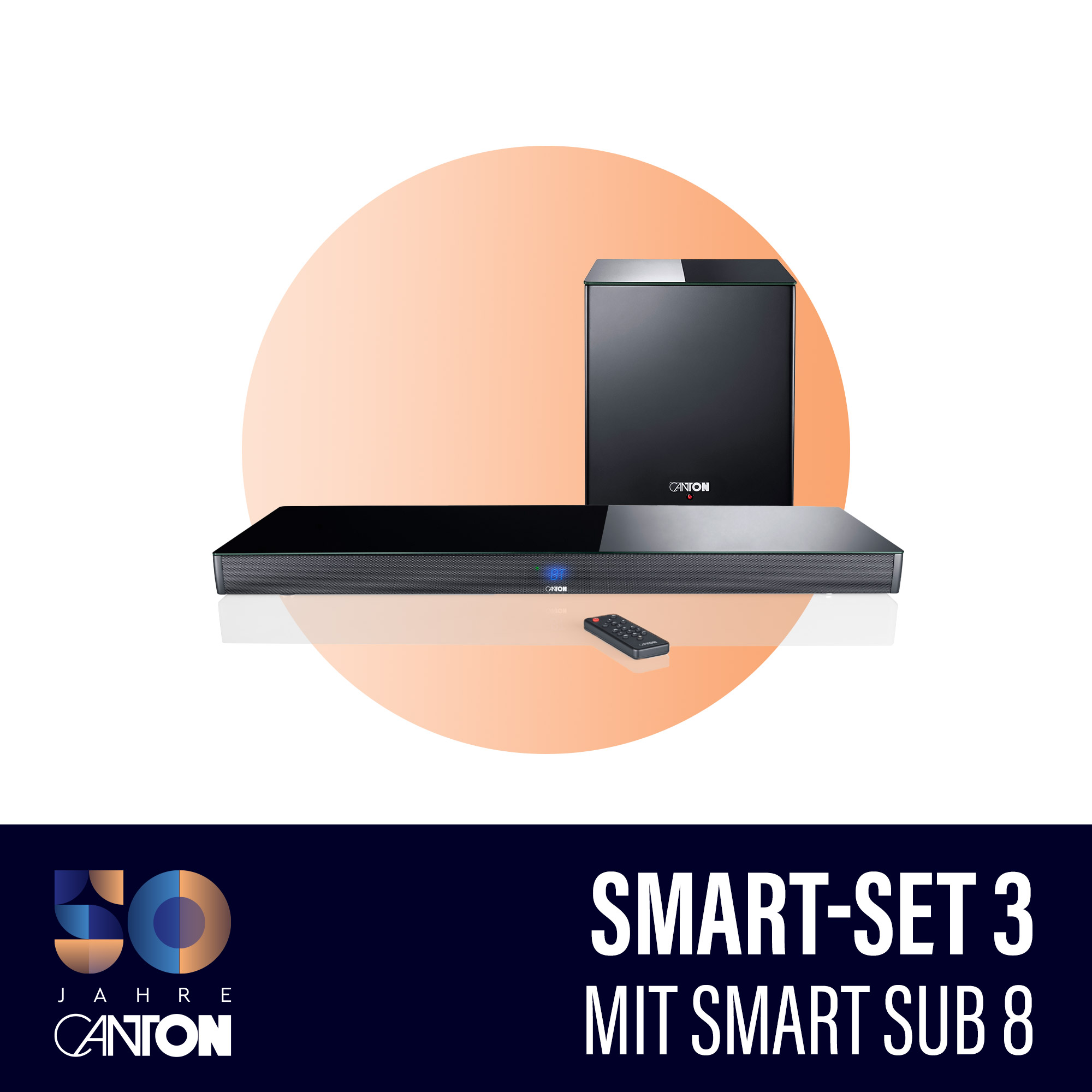 Canton Smart-Set 3 | Sub 8 Schwarz hochglanz --- 1