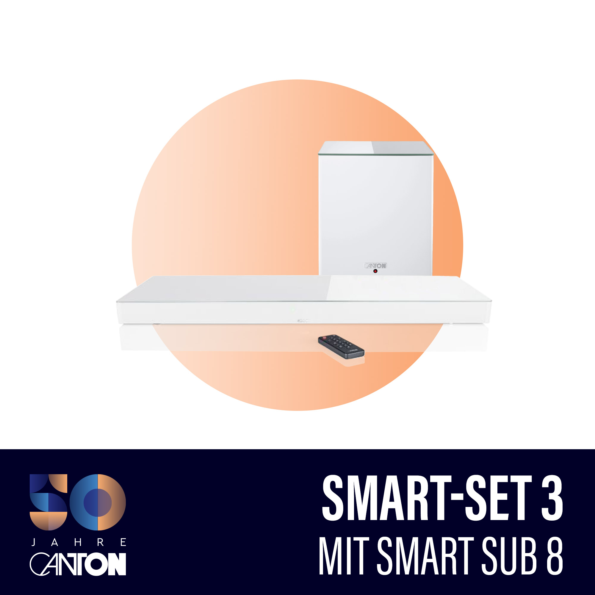 Canton Smart-Set 3 | Sub 8 Weiß hochglanz --- 1