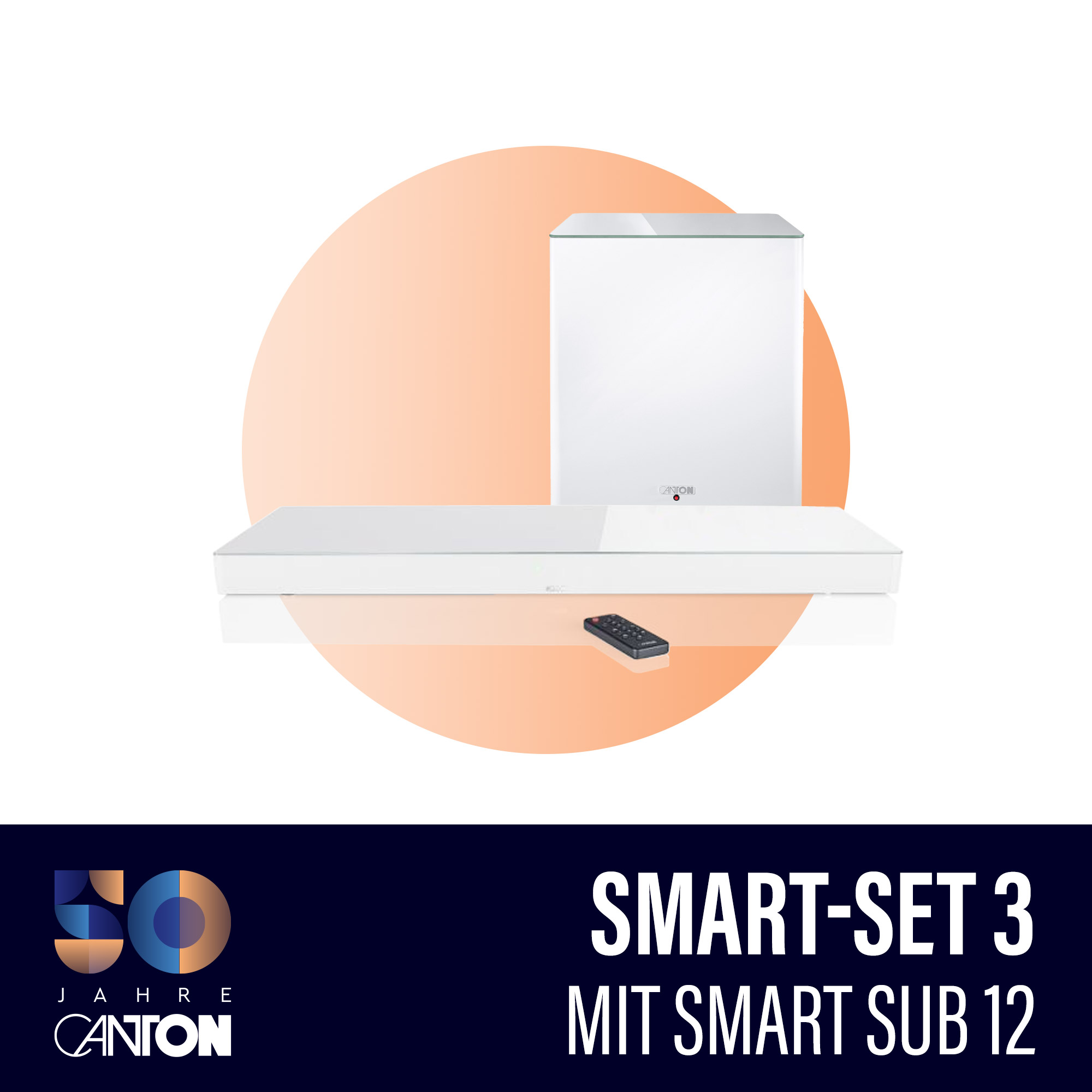 Canton Smart-Set 3 | Sub 12 Weiß hochglanz --- 1