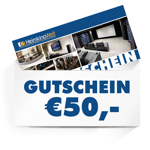 HeimkinoWelt Gutschein €50,- --- 2