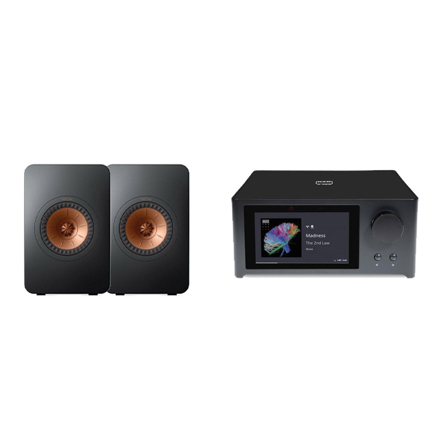 HeimkinoWelt KEF LS50 META & NAD C 700 Carbon Black --- 1