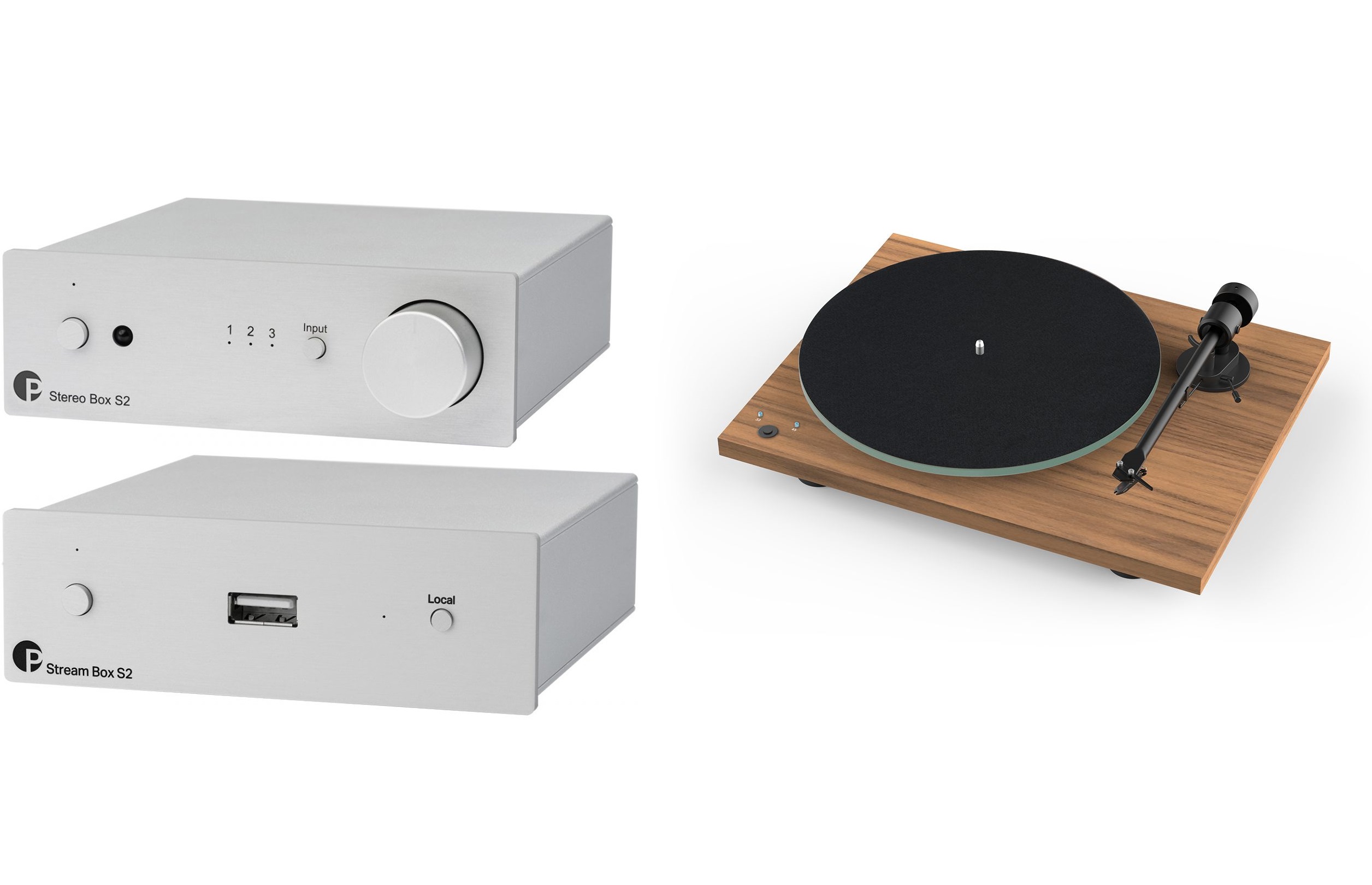 Pro-Ject Vinyl & Streaming Set Walnuss --- 1