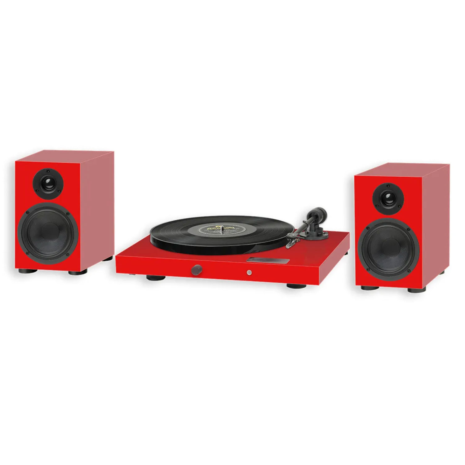 Pro-Ject Juke Box E1 HiFi Set Rot hochglanz --- 1